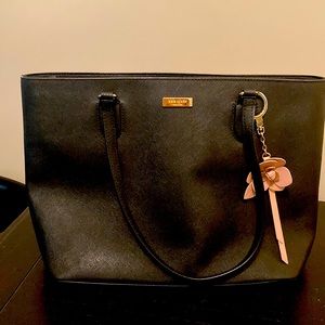 ‘Staci’ laptop bag; jacquard lining; middle zip, interior slide & zip pockets